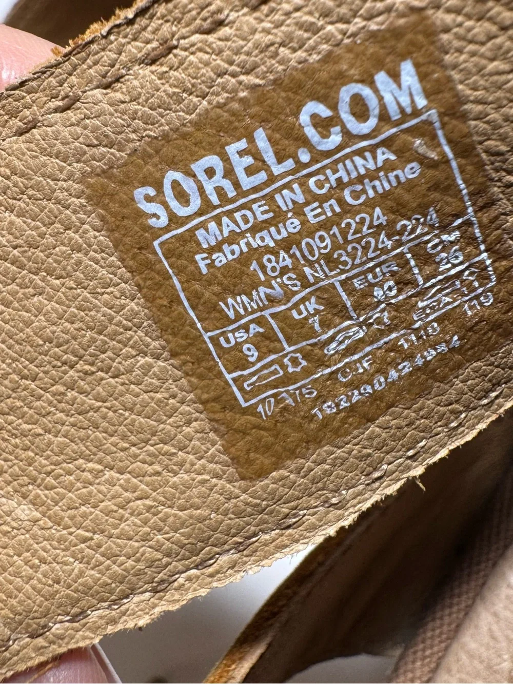 Sorel Tan Leather Joanie Il Lace Up Ankle Wedge Heel Strappy Sandals Size 9